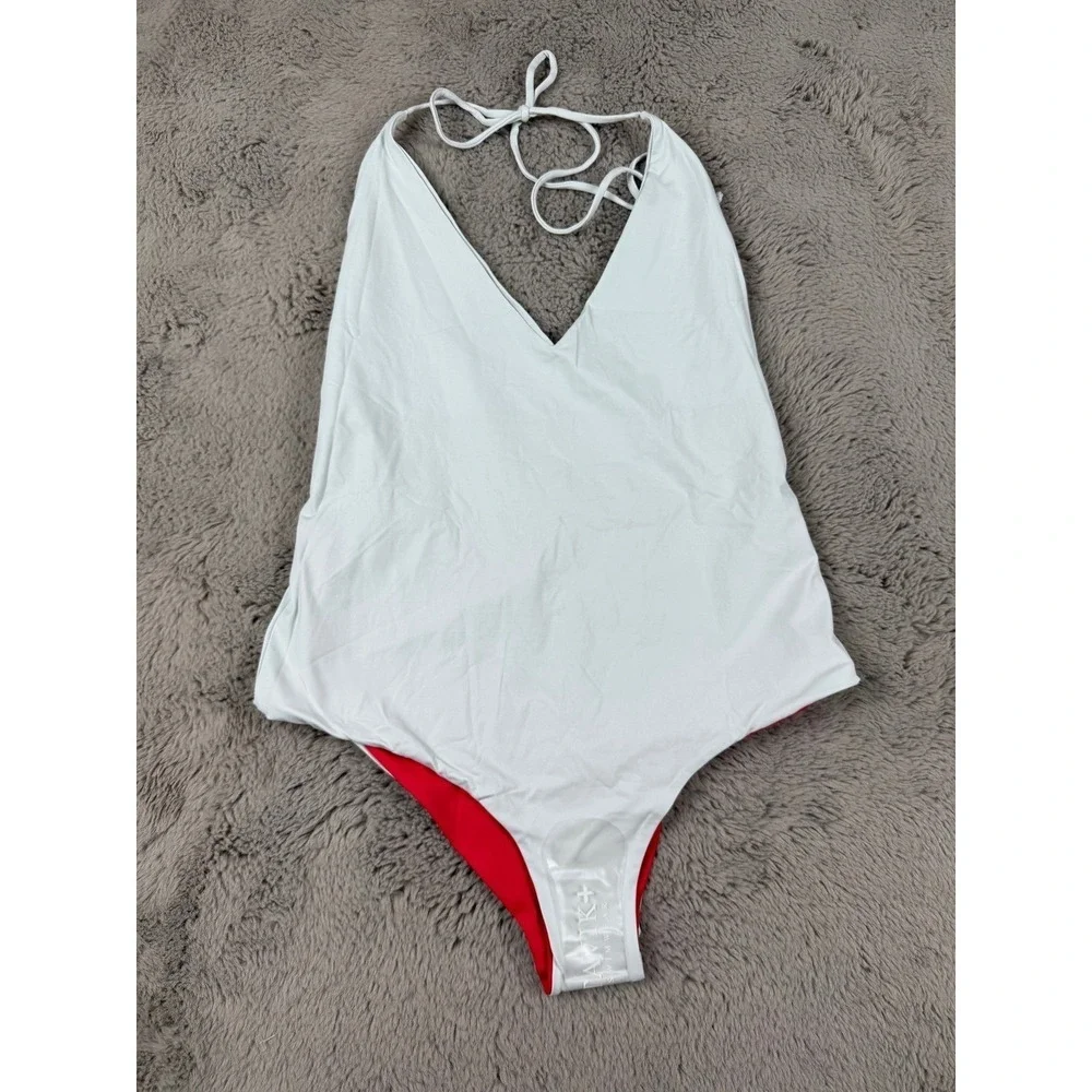 NWT Anthropologie Tavik Swimwear Chase One Piece Color Block Reversible Swimsuit - Picture 4 of 9